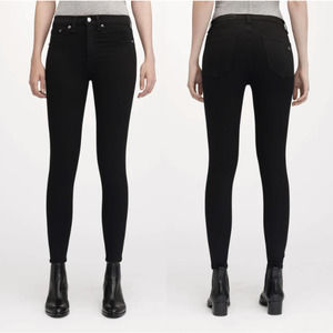 Rag & Bone High Rise Ankle Skinny Jeans Black Size 29